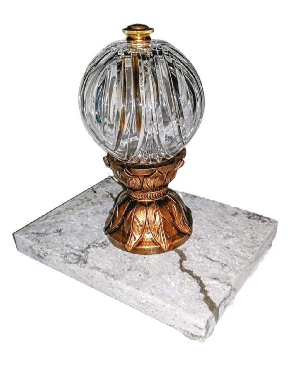 Mouth-Blown SwissCrystal & Polished "Diamante" Natural Quartz Base Paperweight!